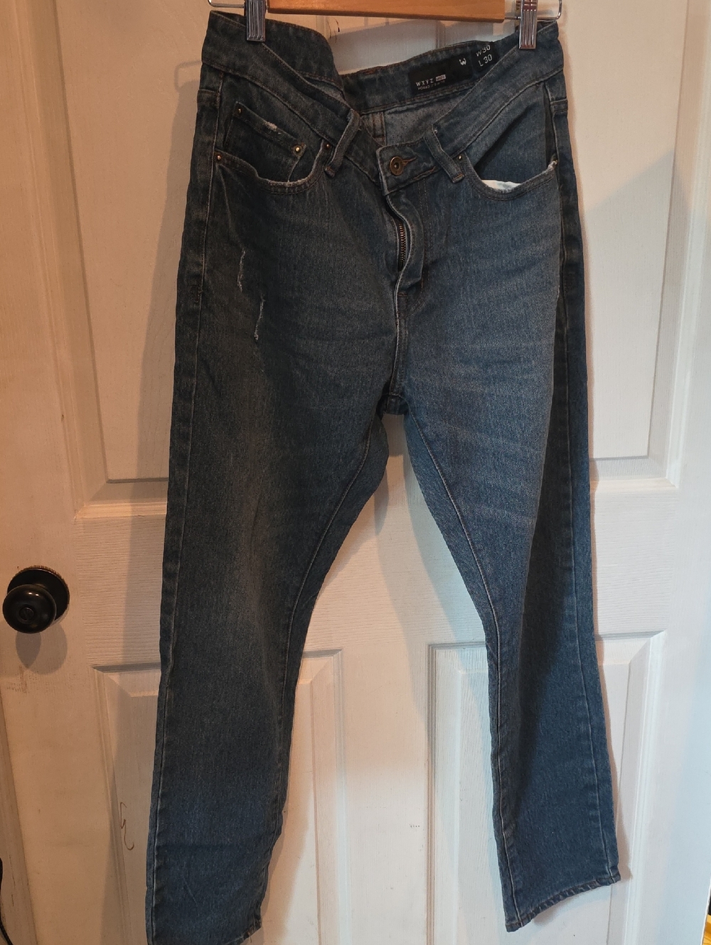 Men's Blue Two-Tone Denim Jeans